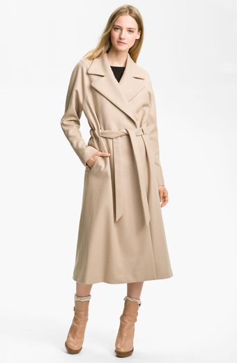 Cacharel Long Belted Coat - Lyst