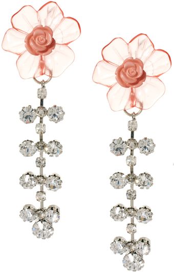 Darling  Bud Rhinestone Drop Earrings - Lyst