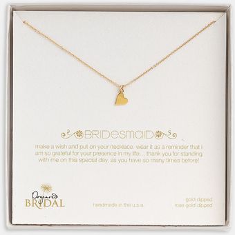 Dogeared Bridesmaid Heart Pendant Necklace - Lyst