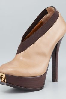 Fendi Fendista Leather Fauxwrap Bootie - Lyst