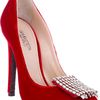 Giambattista Valli Velvet Pump with Crystals in Red - Lyst