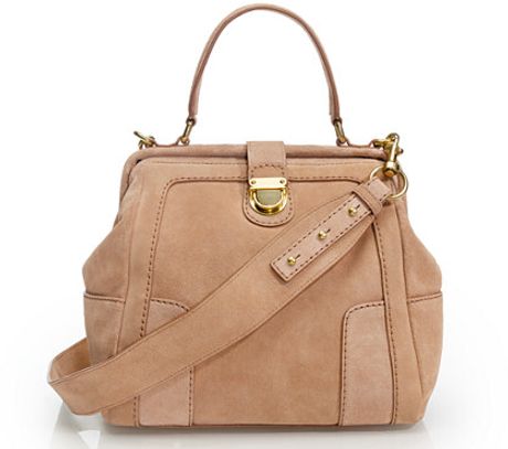 J.crew Telegram Suede Mini Satchel in Beige (sand dune) - Lyst