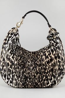 Jimmy Choo Leopardprint Calf Hair Solar Hobo - Lyst