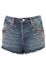 Moto Moto Copper Stud Denim Hotpants