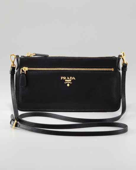 Prada Zip Top Document Holder in Black (002 nero -) - Lyst