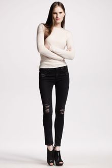 Rag & Bone The Skinny Rock with Holes Jeans - Lyst