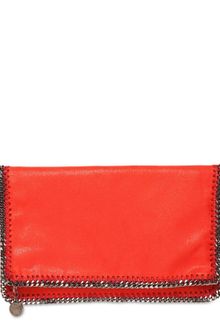 Stella McCartney Shaggy Deer Faux Leather Fold Over Clutch - Lyst