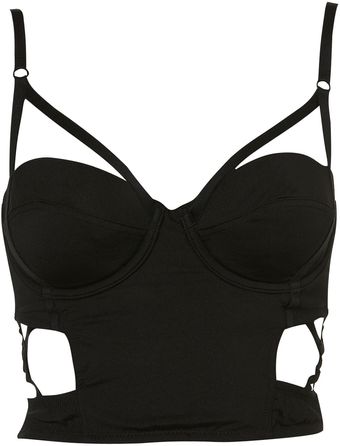 Topshop Harness Microfibre Corset - Lyst