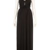 Topshop Slinky Triangle Maxi Dress in Black - Lyst