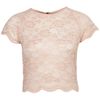 Topshop Pearl Lace Crop Top By Rare in Pink (peach) - Lyst