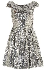 Topshop Sequin Skater Dress