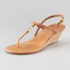 Tory Burch Emmy Demiwedge Thong Sandal in Brown (royal tan) - Lyst