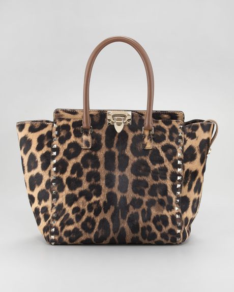 valentino leopard rockstud bag