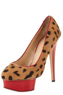 Charlotte Olympia Spotted Calf Hair Slingback Platform Pump - Lyst