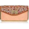Chloé Sally Swarovski Crystal Embellished Leather Clutch in Pink (rose) - Lyst