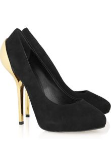 Giuseppe Zanotti Metal-Heel Suede Pumps - Lyst