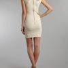 Madam Rage Madam Rage Lace Insert Fitted Dress in Beige (cream) - Lyst