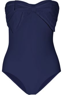 Miu Miu Bowembellished Bandeau Swimsuit - Lyst