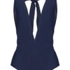 Miu Miu Plungefront Swimsuit in Blue (navy) - Lyst
