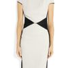 Narciso Rodriguez Paneled Silksatin and Crepe Dress in White (black) - Lyst