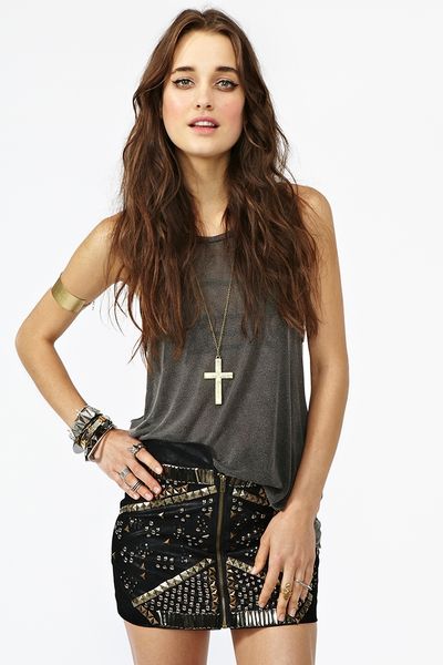 Nasty Gal Rattlesnake Skirt in Black - Lyst