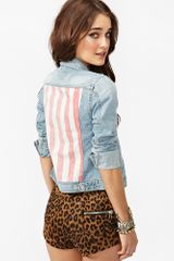Nasty Gal Stars Stripes Denim Jacket