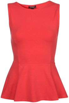 Topshop Basic Peplum Top - Lyst