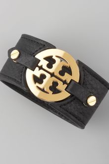 Tory Burch Logo Double Snap Cuff  - Lyst