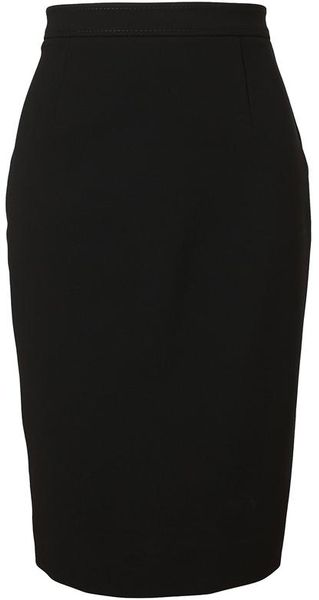 Valentino Structured Stretch Pencil Skirt in Black - Lyst