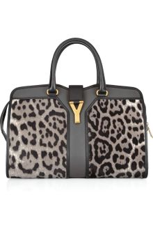 Yves Saint Laurent Cabas Chyc Medium  Calf Hair and Leather Tote - Lyst