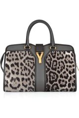 Yves Saint Laurent Cabas Chyc Medium  Calf Hair and Leather Tote