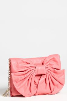 RED Valentino Bow Leather Clutch - Lyst