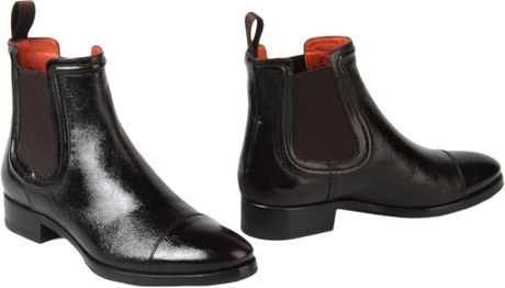 Santoni Ankle Boots in Black - Lyst