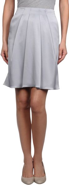 Emporio Armani Knee Length Skirt in Gray (grey) - Lyst