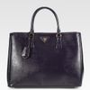 Prada Saffiano Vernice Tote in Blue (navy) - Lyst