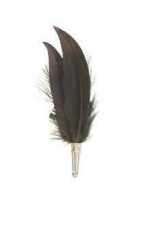 Alexander McQueen Painted Feather Brooch - Lyst