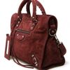 Balenciaga Classic City Suede Bag in Brown (burgundy) - Lyst