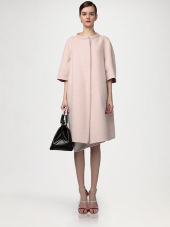 Jil Sander Angora Coat - Lyst