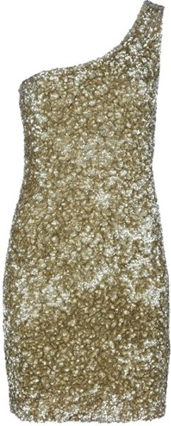 P.a.r.o.s.h. One Shoulder Sequin Dress - Lyst