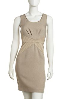 Rachel Zoe Diamond Inset Sheath Dress Dark Beige - Lyst