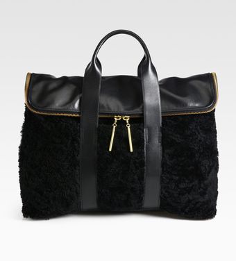 3.1 Phillip Lim 31 Hour Shearling Top Handle Bag - Lyst