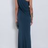 Elie Saab One Shoulder Draped Gown in Blue (black) - Lyst