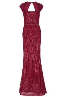 Elie Saab Cap Sleeve Beaded Gown - Lyst