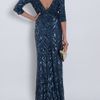 Elie Saab Three Quarter Sleeves Gown in Blue (nude) - Lyst