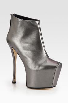 Giuseppe Zanotti Metallic Leather Platform Ankle Boots - Lyst