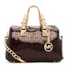 Michael Kors Grayson Medium Monogram Satchel in Brown (coffee) - Lyst