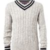 Tommy Hilfiger Oliver Cricket Vneck Sweater in Gray for Men (grey) - Lyst