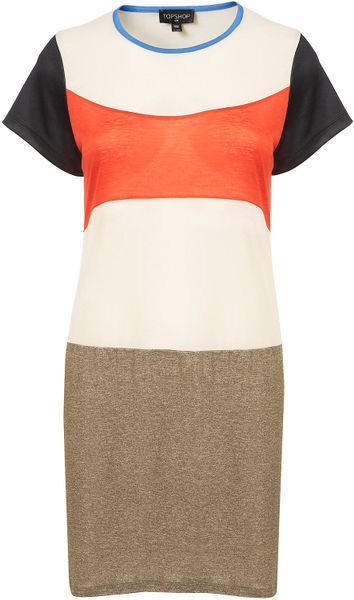 Topshop Reclaim To Wear Block Tshirt Dress in Multicolor (multi) - Lyst