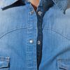 Zara Medium Blue Denim Shirt in Blue - Lyst