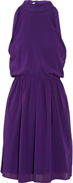 Alice + Olivia Debbie Stretch Silkblend Dress - Lyst